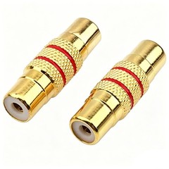 5Pcs Gold RCA Female to Female Coupler Adapter Connector for Audio Video