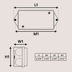True Mods 7-Way Junction Box for Trailer Cord Wiring [Brake & Light Box Only