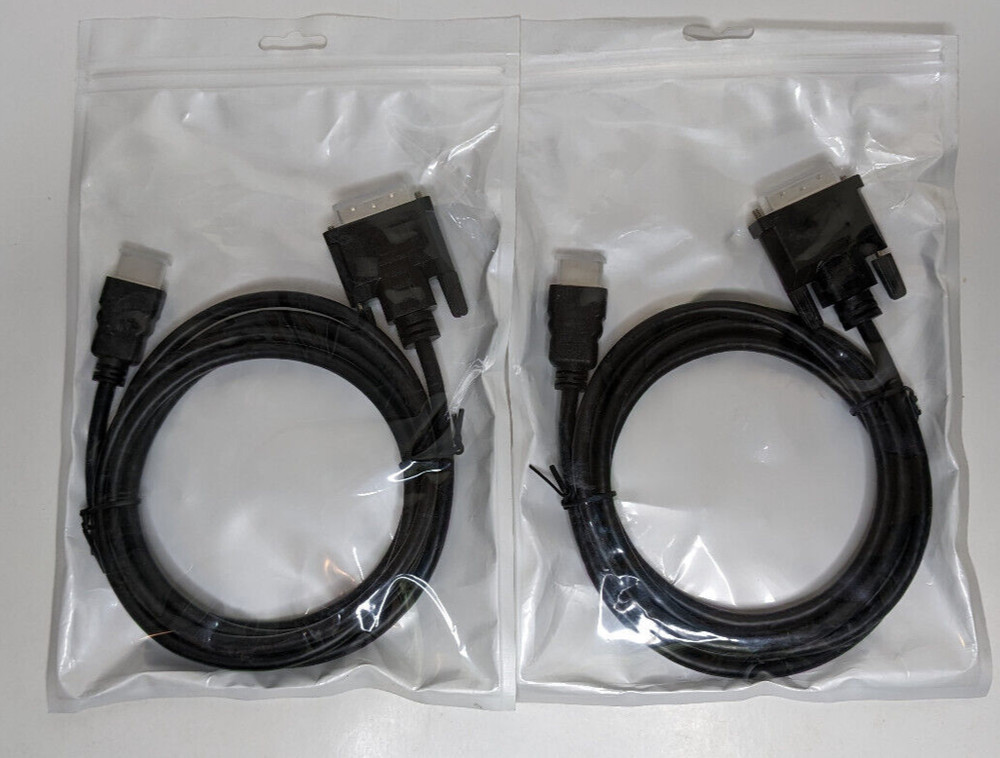 2X VisionTek 900941 HDMI To DVI-D (M/M) Bi-Directional Video Cable 6′ Feet Black