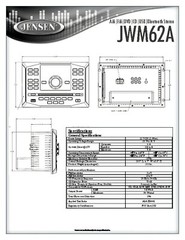 Jensen JWM62A Wallmount Bluetooth RV Stereo with App Control, DVD|CD|USB|AUX|RCA