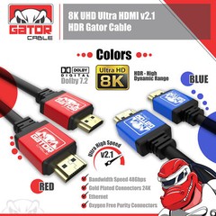 8K HDMI 2.1 UHD Cable HDTV 3D 2160P HDR 120Hz 48Gbps Dolby HDCP 2.2 RGB 4:4:4