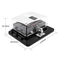 6way Rv Fuse Block Blade Fuse Box Dc12~32v 12v Junction Box Led Indicator Fuse B