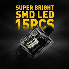 For 2014-2020 Chevrolet Silverado/GMC Sierra 2PCS White LED License Plate Light