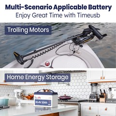 Used 36V 50Ah Lithium Battery With Low-Temp Cutoff Protection For TrollingMotor