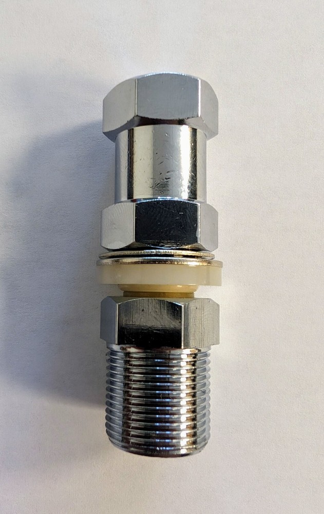 All Brass 3/8″x24 SO-239 Antenna Stud Mount w Dual Hex Nut – Bulk