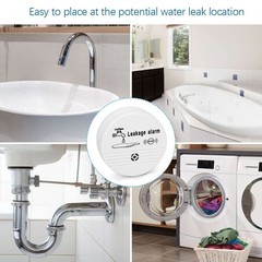 Intelligent Water Leak Detector Alarm 90dB Voice Water Leak Sensor Flood Alert