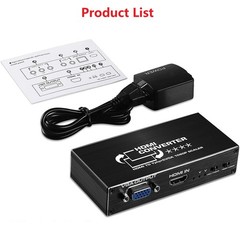 1080P HDMI to RGB Ypbpr Component Video Audio Scaler Converter Adapter