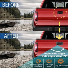 EWAY Tailgate Handle Rear Backup Camera for 2004-2016 Factory Texture Black
