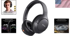 HT3 Hybrid Noise Cancelling Headphones: 90H Wireless, AI Assistant, Hi-Res Sound