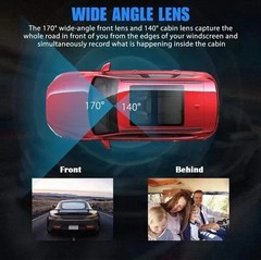 3 Lens Dash Cam Front Cabin Rear 1080P Night Vision, Parking Monitor, G-Sensor