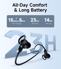 Edifier W280NB Pro Neckband Wireless Headphones – Active Noise Black