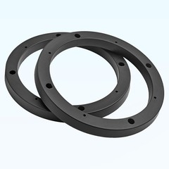 2× 6.5″ Plastic Speaker Spacer Rings Bracket Subwoofer Custom Mounting Adapter
