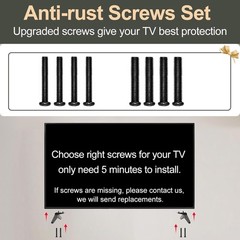 Durable ABS TV Stand Legs Replacement for Selected LG Televisions – Modern Black