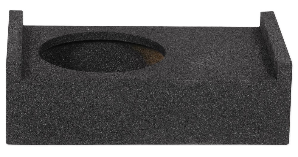 ROCKVILLE RQT10 10″ Bedliner Sprayed Shallow Sealed Car/Truck Sub Box Enclosure