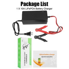 14.6V 10A Fast Battery Charger for 12V LiFePO4 Lithium Batteries