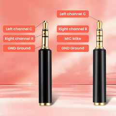 4 Pack 3.5Mm TRS Male to 3.5Mm TRRS Adapter, TRRS to TRS Adapter Male