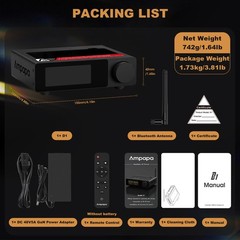 2 Channel Bluetooth Amp: HiFi 300W x2 Stereo Amplifier with BT 5.2 | HPF | Di…