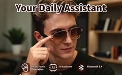 AI Smart Glasses for Men&Women Bluetooth Sunglasses Open-Ear Speaker Translation