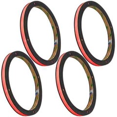 4x 8″ LED Speaker Rings 1/2″ Spacer – DS18 LRING8 RGB Clear Plastic Plexiglass