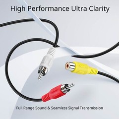 3 RCA Extender Extension Cable (6 Feet) – 3RCA Male to Female