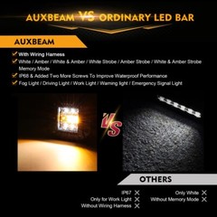 Auxbeam 5″inch 72W Flush Mount LED Work Light Bar Pods Strobe Offroad Fog Lights