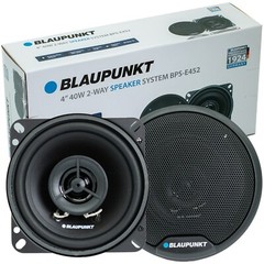 2x Blaupunkt BPS-E452 4″ 2-Way Coaxial Car Speakers 80W with Grilles – 1 Pair