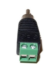 10x Phono Speaker Wire cable to Audio male RCA Connector Adapter Jack Plug