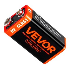 VEVOR 9V Alkaline Batteries 12Pack 9Volt Battery for Smoke Detector Long Lasting