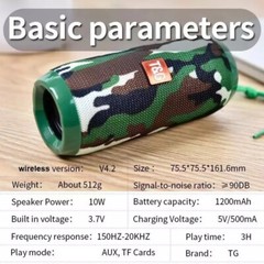 Portal Speaker TG117, Bluetooth, Aux Cable & Memory Card Slot (Card not Included