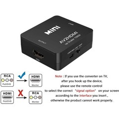 RCA to HDMI Converter Adapter AV 1080P For TV Audio Video Composite CVBS AV2HDMI