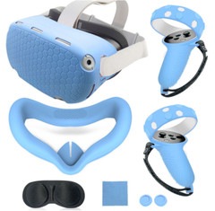 10PCS Silicone Accessories Set for Oculus Quest 2 VR Face Controller Grip Covers