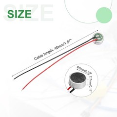 10Pcs Electret Microphone Condenser Pickup 6mm Pickup with 40mm Wire 60dB