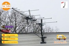 Long Range Yagi HDTV Antenna Outdoor 250 Mile UHF VHF FM Signal Booster