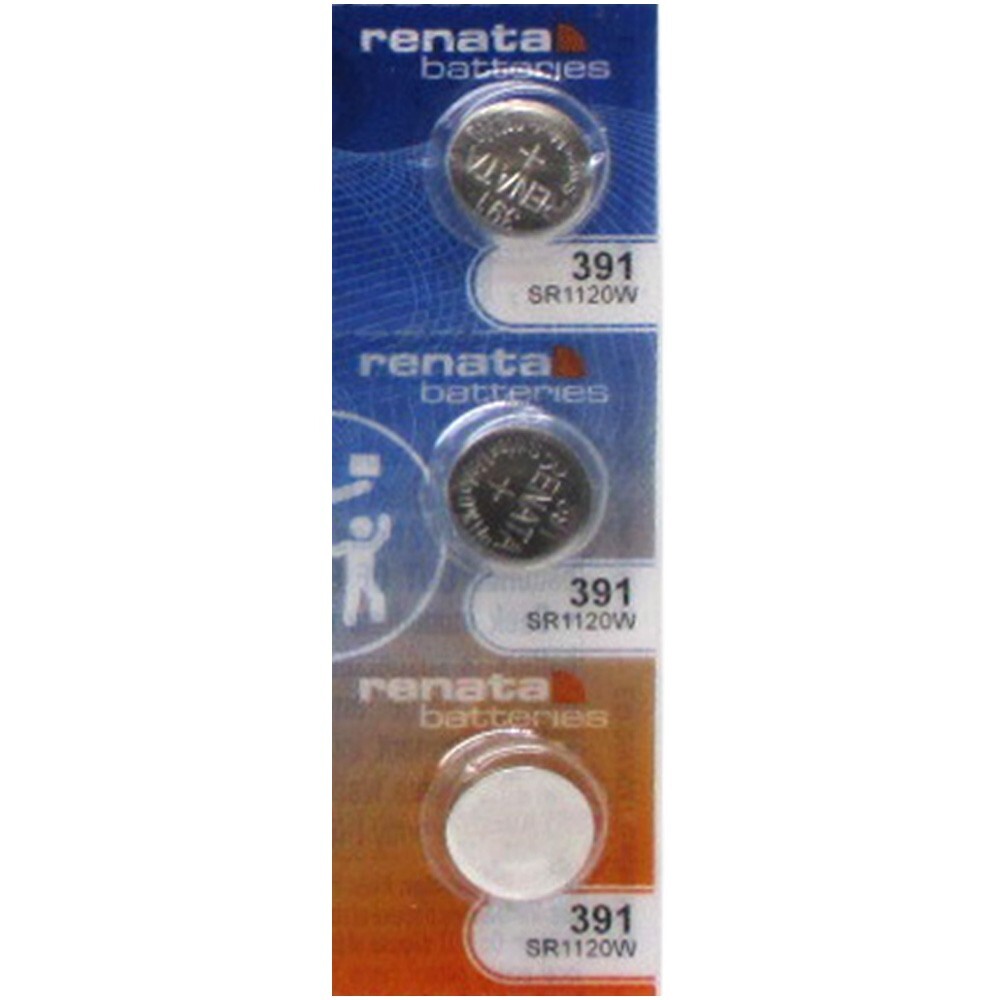 Renata Batteries 391 SR1120W Silver Oxide Watch Battery (3 Pack)