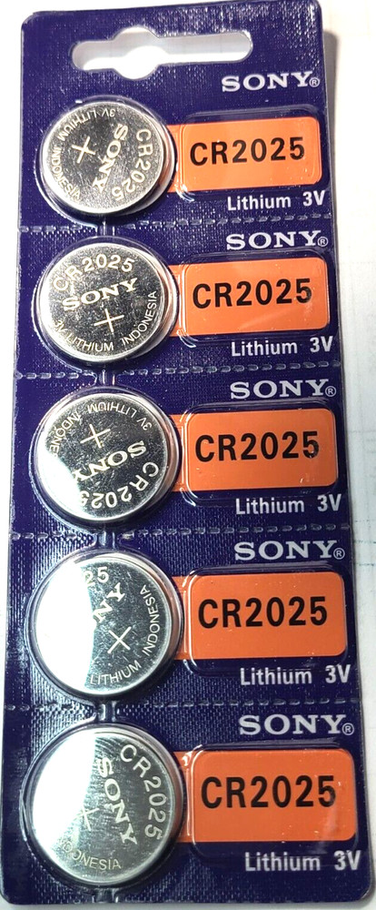 5PK CR2025 SONY MURATA 3V LITHIUM (GREAT EXP 2034) DL2025 ECR2025 FREE SHIP