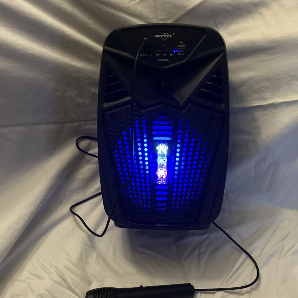 GreatNice Wireless Speaker 6.5 Inch Portable Bluetooth USB Mic Rechargeable