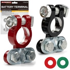 Set Top Post Color-Coded Lead Alloy Car Battery Terminal Connector Cable Clamps