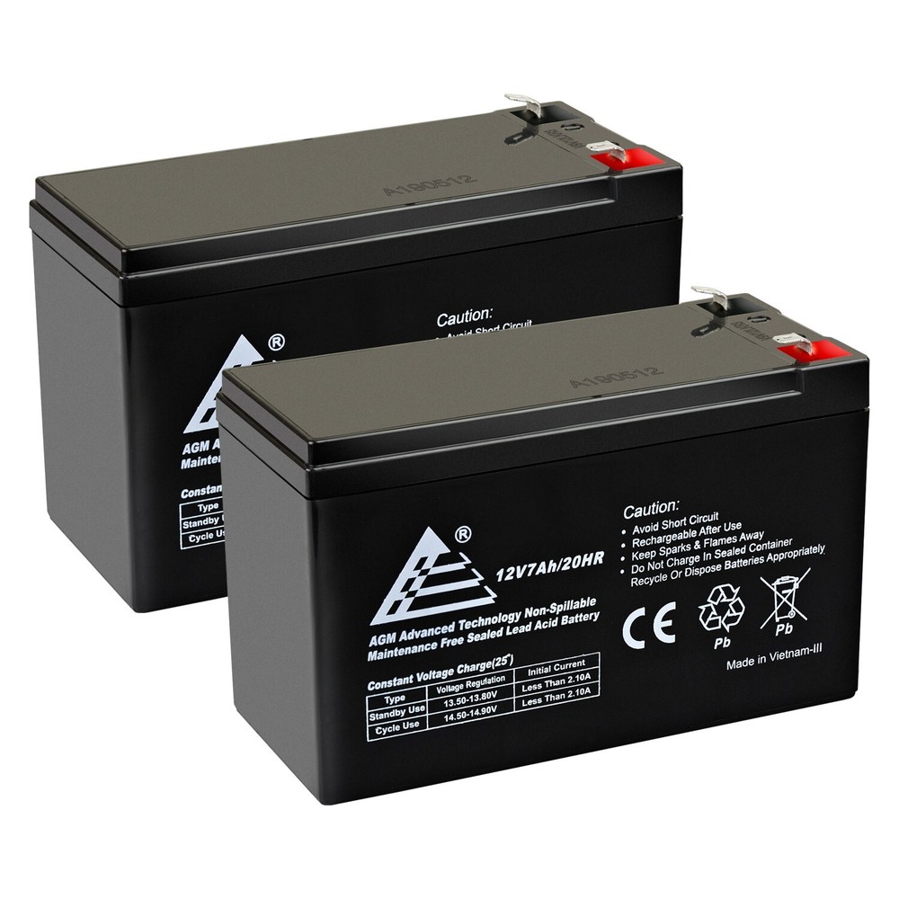 2 Pack: 12V 7Ah Rechargeable Battery Replacement for Acorn Stairlift Superglide
