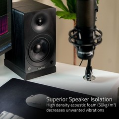 Fluance Ri71 Powered Bookshelf Speakers with Foam Isolation Pads