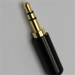 3Pcs 3.5mm Gold Plated Copper Male Stereo Mini Jack Plug Soldering Connector
