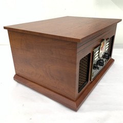 Victrola VTA-200B 6-in-1 Bluetooth Turntable Record Player CD Radio AUX – Works