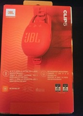 JBL Clip 5 Portable Bluetooth Speaker, Waterproof Dustproof, Red