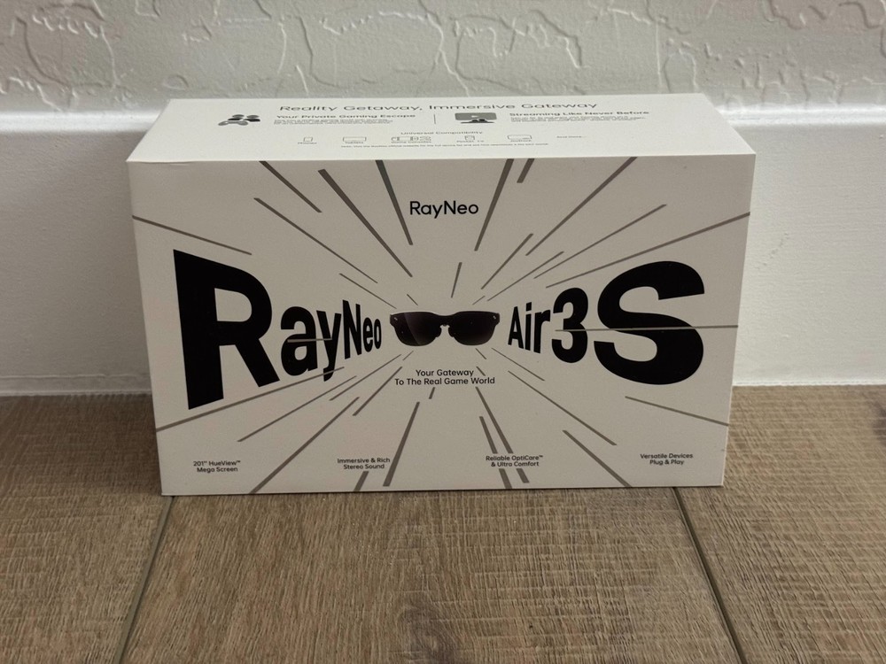 RayNeo Air 3S XR Glasses XRGF35 AR Glasses w/ Charging Hub Adapter! Open Box NM