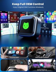 2026 Wireless CarPlay Adapter For iPhone & Android Auto iOS 10+ Android 11+