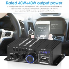AK380 Bluetooth Audio Power Amplifier Speaker Receiver with U-disk/SD/FM Radio