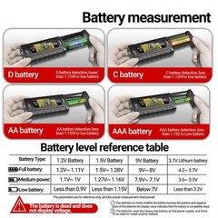 Home Use Battery Tester Household Checker for AAA AA C D 6F22 1.5V 9V Batteries