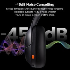 HT3 Hybrid Noise Cancelling Headphones: 90H Wireless, AI Assistant, Hi-Res Sound