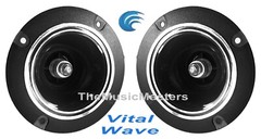 Pair 4 inch Red LED Super Bullet Horn TWEETER Speakers Car Home Stereo Pro Audio