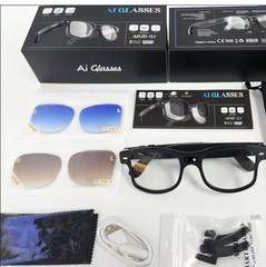 Smart Ai glasses 8MP Sony Camera, Video Recording-For iOS and Android .(Black)