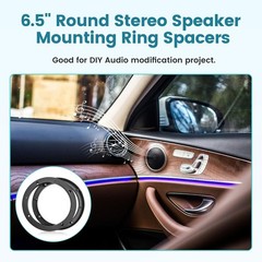 2× 6.5″ Plastic Speaker Spacer Rings Bracket Subwoofer Custom Mounting Adapter